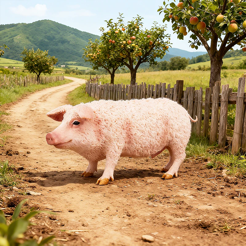 Oenux Geflügel Nutztiere Modell Simulation Schwein Schweine Sau Stachelschwein Wildschwein Actionfiguren Figur Schönes pädagogisches Kinderspielzeug – Detail 18