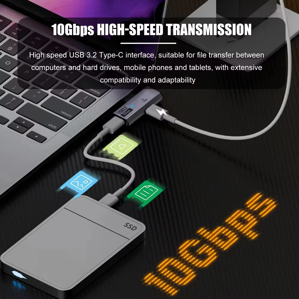 USB C 헤드폰 및 충전 어댑터 1입력 2출력 타입 C 오디오 어댑터 (PD100W 고속 충전 USB C 분배기 포함, 아이폰용)