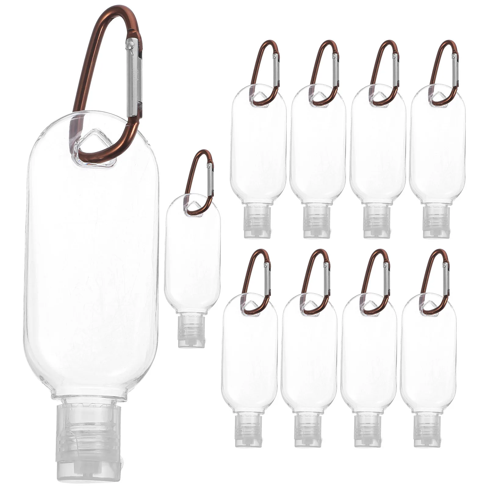 

10 set Travel Empty Bottles Hand Container Refillable Keychain Bottle Portable Liquid Dispenser For Perfume Makeup