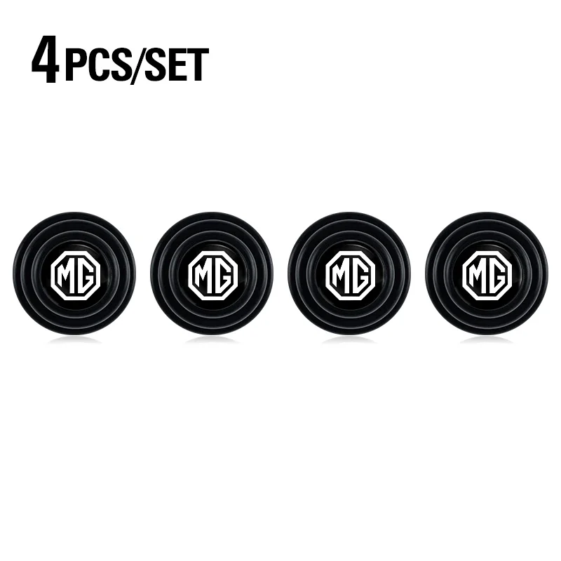 MG Logo Car Door Shock Absorber Pads For MG ZS EV MG4 EV HS GT One, Silicone Door Closing Damper Buffer Sticker Auto Accessory