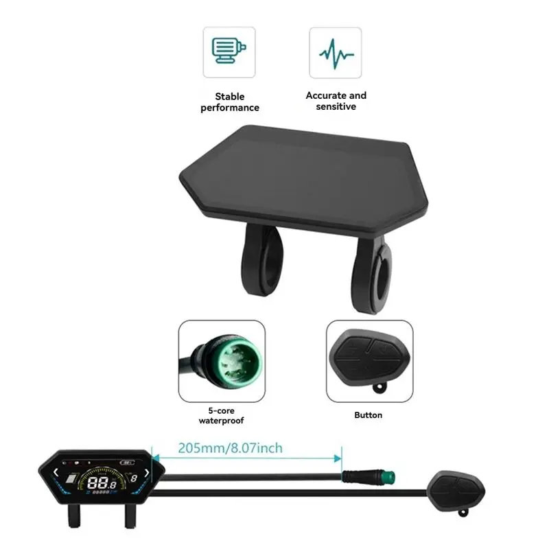 NEW HOT In Stock-UKS6 Electric Scooter LCD Meter Color Screen 24V-72V Electric Bicycle Dashboard E-Bike Smart Display Waterproof