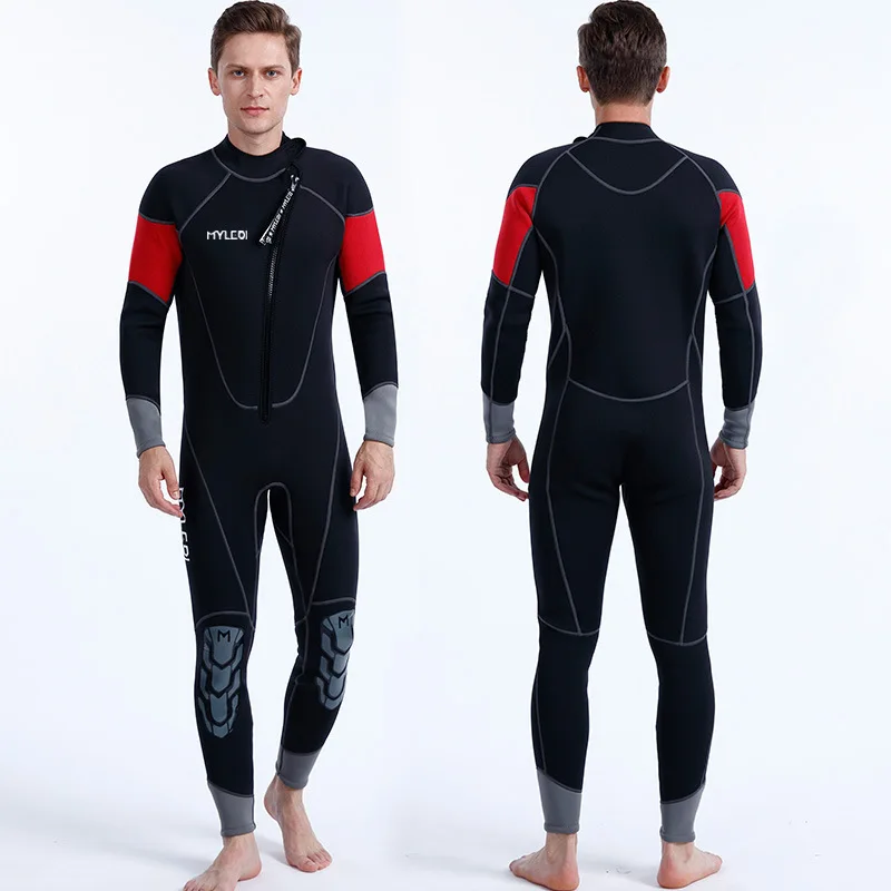 Neoprene Men's Wetsuit 3mm One Piece Diving Suit Swimming Surfing Snorkeling Kayaking Sports Clothing Wet Suit Equipment