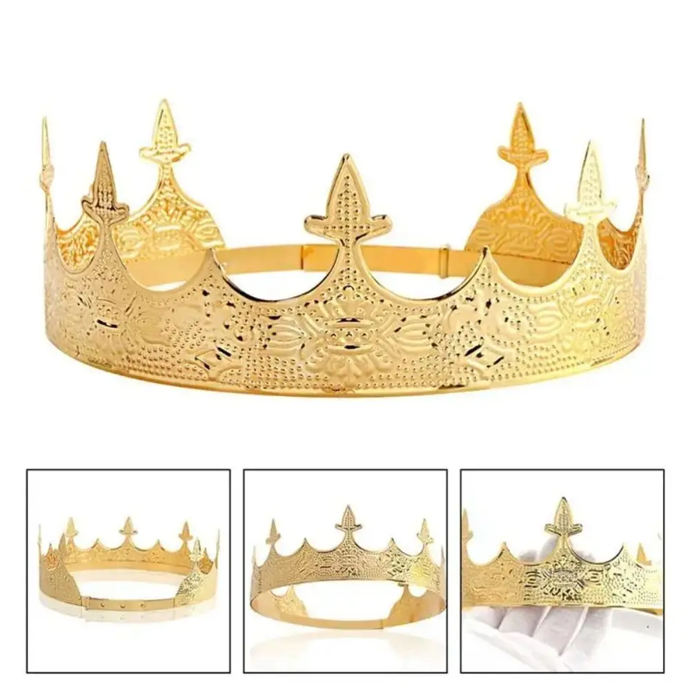 Cerceau de cheveux élégant Bar Mitzvah, couronne roi, bandeau, couronnes de Prince, accessoires pour cheveux, Cosplay, diadèmes ronds, cadeau pour filles