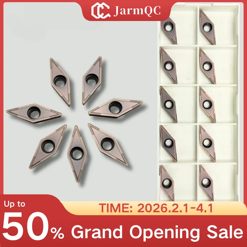 

Stainless Steel 10pcs VCMT110304 VCMT160404 VCMT160408 Semi-finish Machining PVD Coating CNC Inserts Carbide Inserts
