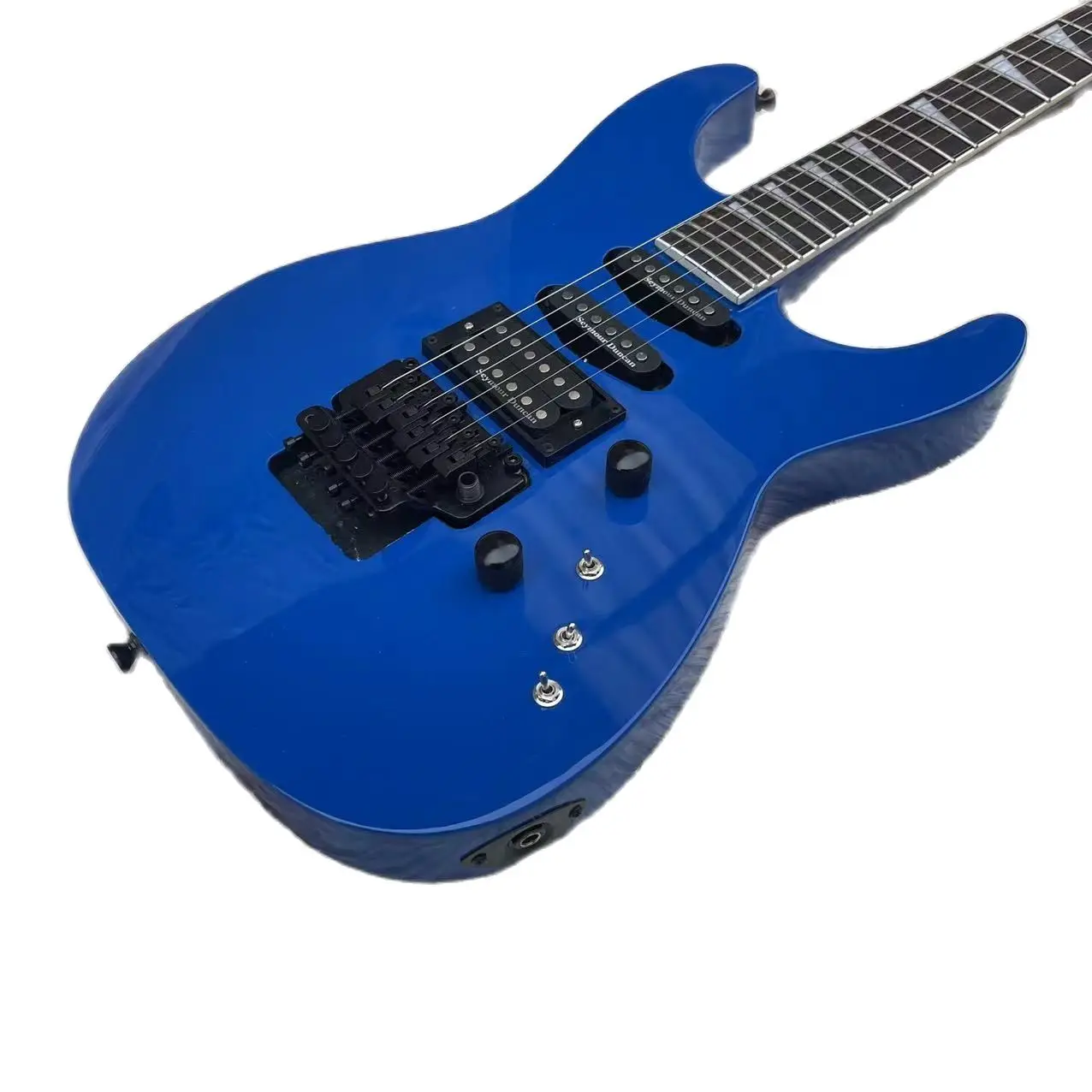 6-string all-in-one electric guitar, blue high gloss, shipping real pictures, customizable, free shipping to home