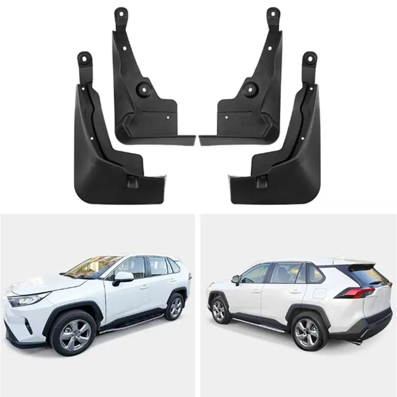 M49K-Car Mud Flaps Fender Mud Guard Flap Splash Flaps Accessories For Toyota RAV4 2019-2024 2WD With Pedals
