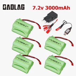 Ni-MH 6V 3000mAh Battery and Charger Set For RC Car Robot Tank Gun rc Boat AA 2400mah 6v Rechargeable Battery Pack with JST Plug