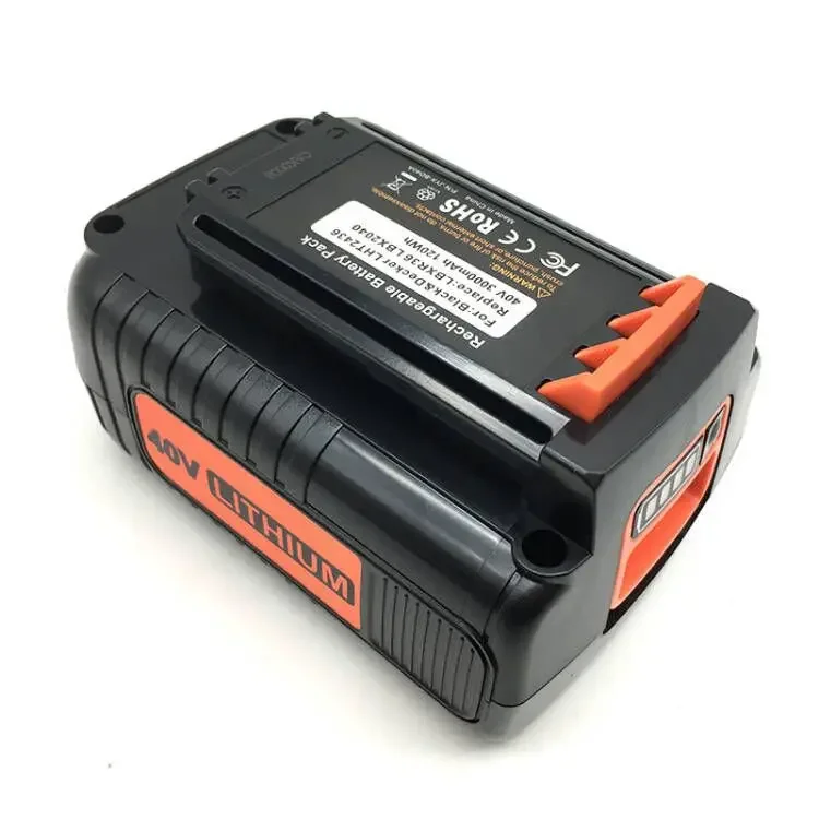 Remplacement de la batterie au lithium Black Decker, LBXR36, LBX2040, 40V