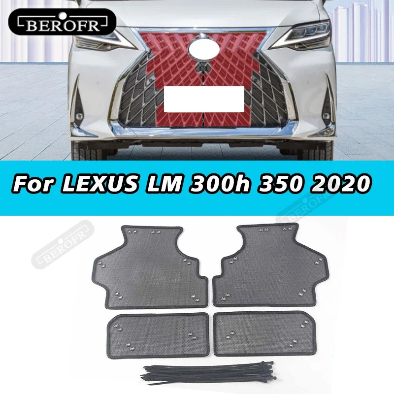 

Car Insect Screening Mesh Front Grille Insert Net Water Tank Engine Cover Trims Accessories For LEXUS LM 300h 350 2020