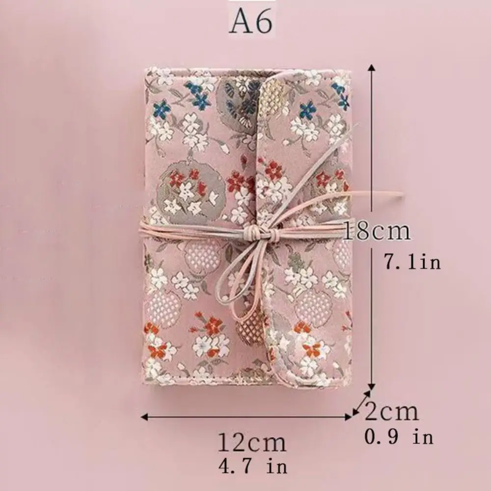 90 blätter Blume Tuch Notebook Blank Grid Chinesischen Stil A6 Schreiben Handbücher Schule Liefert Student Tagebuch Büro Notebook