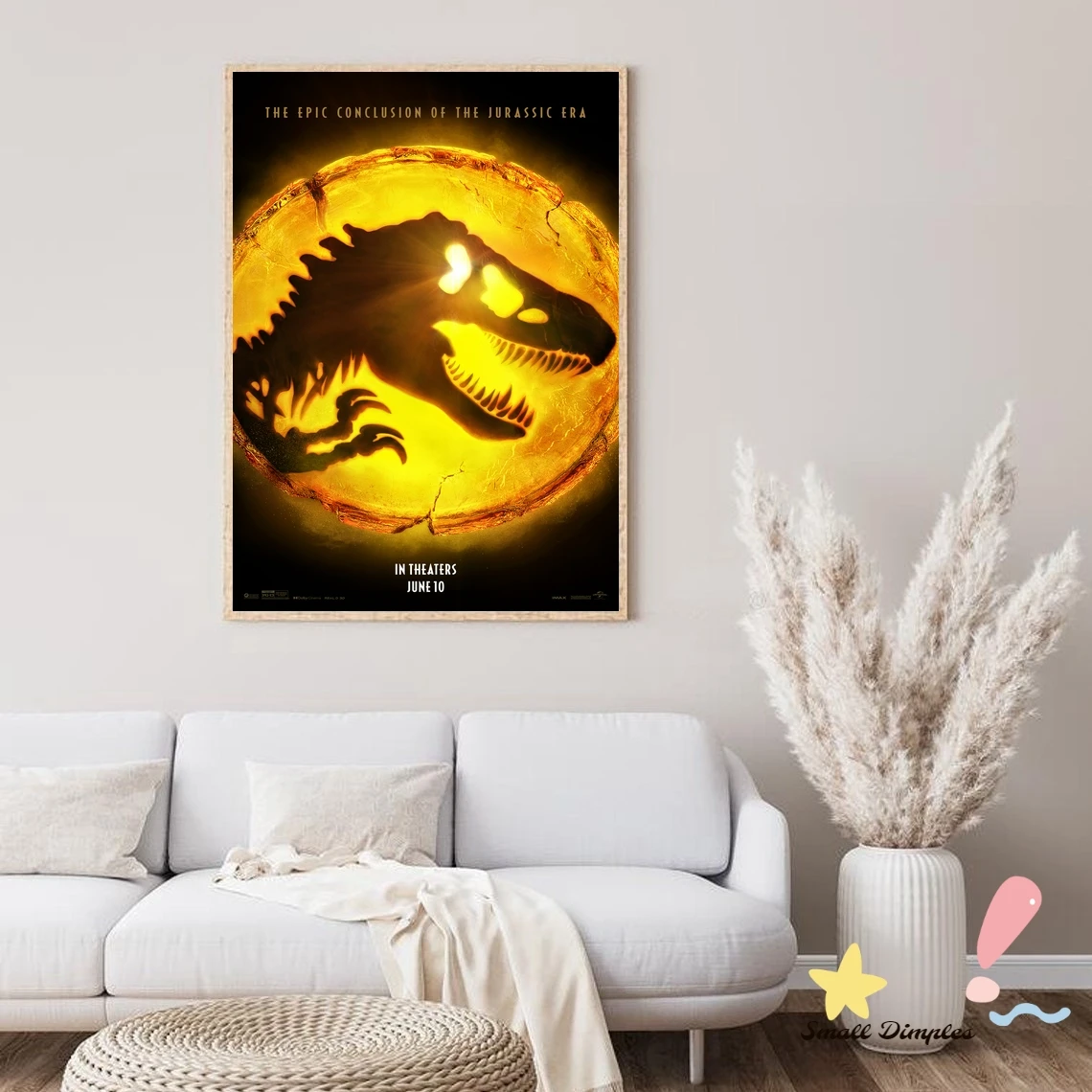 Jurassic World Dominion 2022 Classic Movie Poster Canvas Art Print Home Decoration Wall Painting ( No Frame )