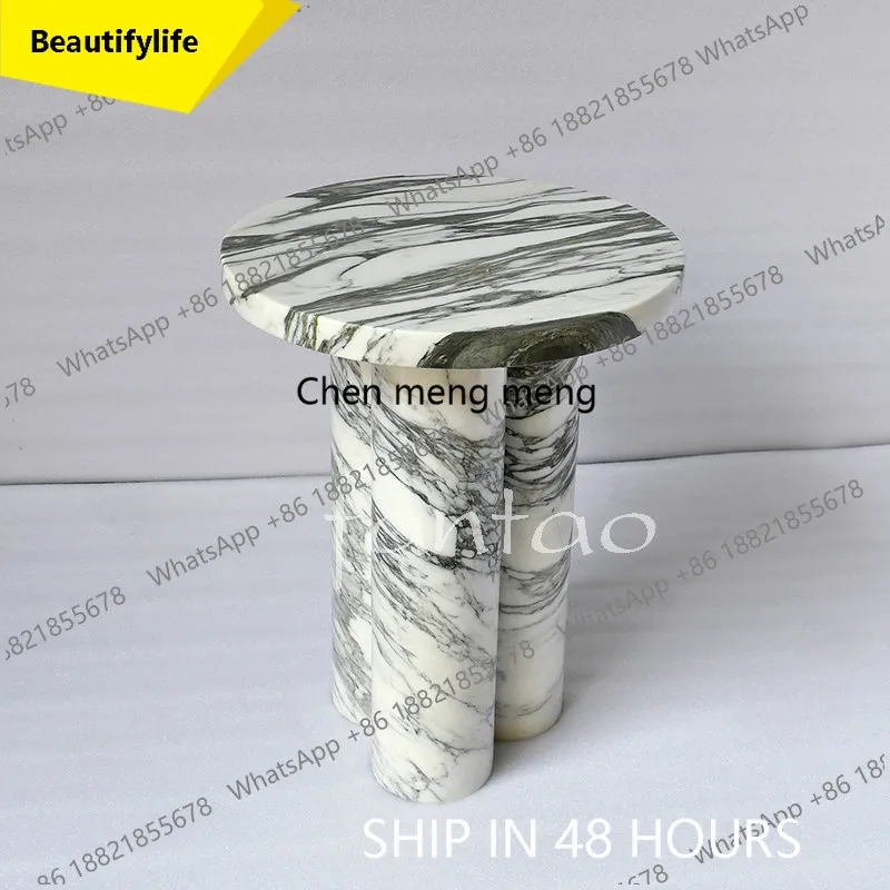 

02M Italian minimalist natural luxury stone sofa edge several designer white marble corners several