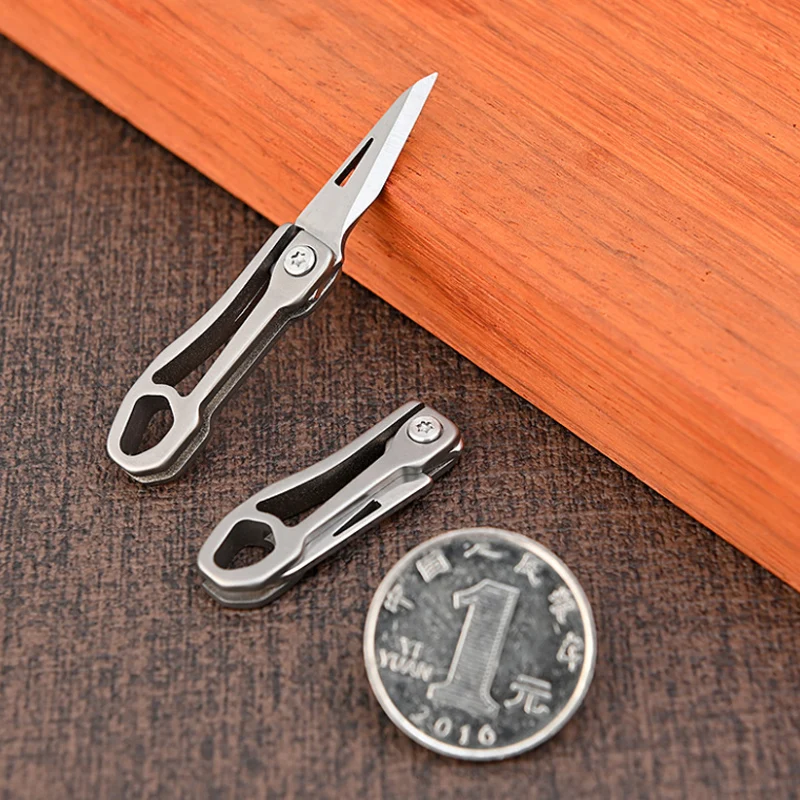 Mini Folding Knife Sharp Outdoor Carry-on Edc Keychain Pendant Gift Unpacking Express Tool Portable Stainless Steel Knife