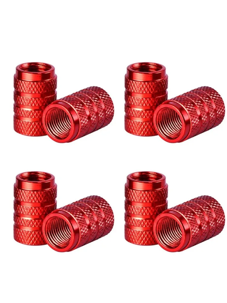 Bouchons de Valve de pneu de Style moletage, en aluminium et argent, tige de roue de voiture, bouchons de Valve d'air, bouchon de pression de pneu pour vélo automobile 4 pièces