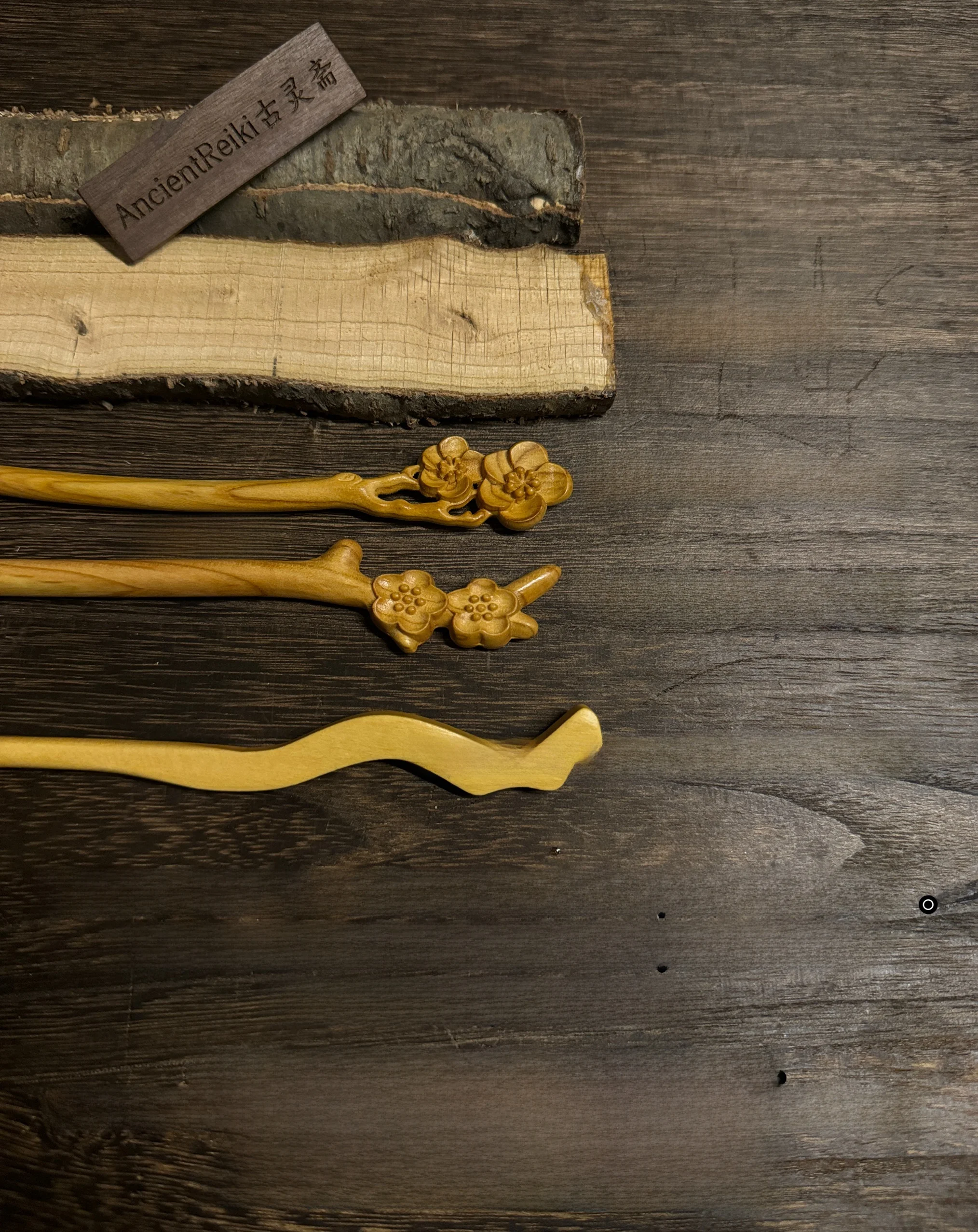 Jepit Rambut Kayu Persik Antik Aksesori Rambut Kayu Desain Tenang Tanpa Merek Asli Perhiasan Sle Faion