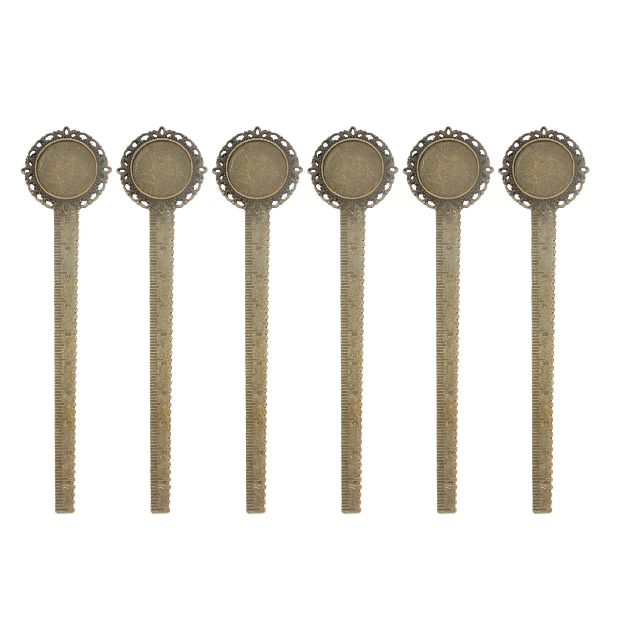 

10 Pcs Retro Bookmark Ruler Handwriting Drawing Template Multifunction European Style Metal Learning Tool