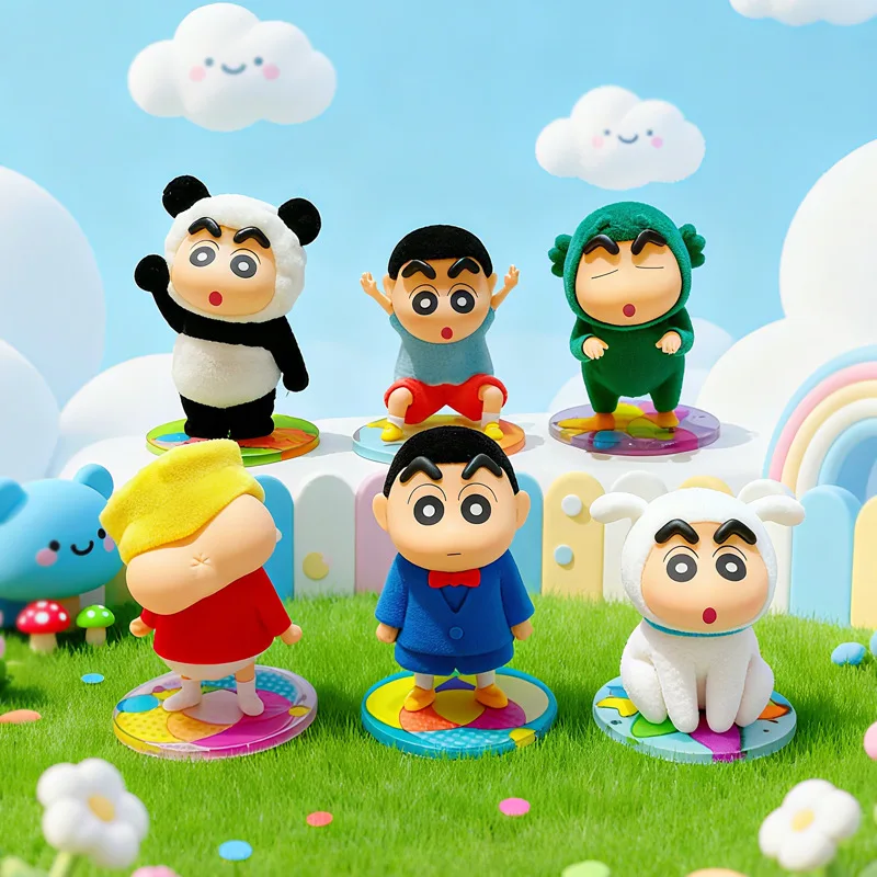 

Милые фигурки животных Шин-Чан в слепых коробках, мини-фигурки 7 см, коллекционные модели, статуэтки, подарки, аниме-мерч