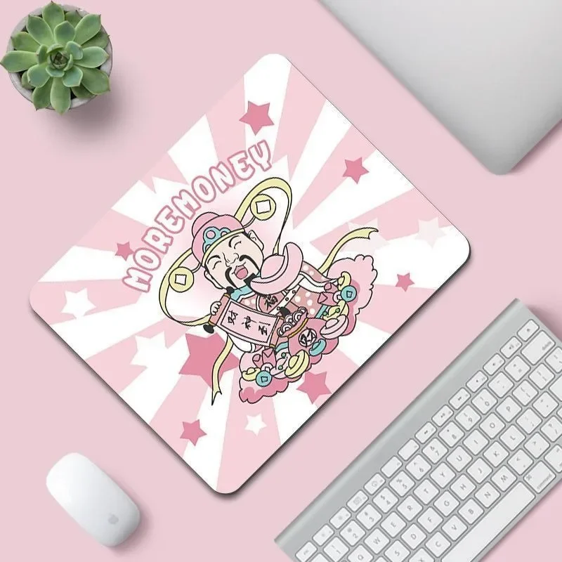 Newly Arrived High Quality Pink God of Wealth Grandpa Mouse Pad Super Thick Waterproof Office Learning Keyboard Desk Mat