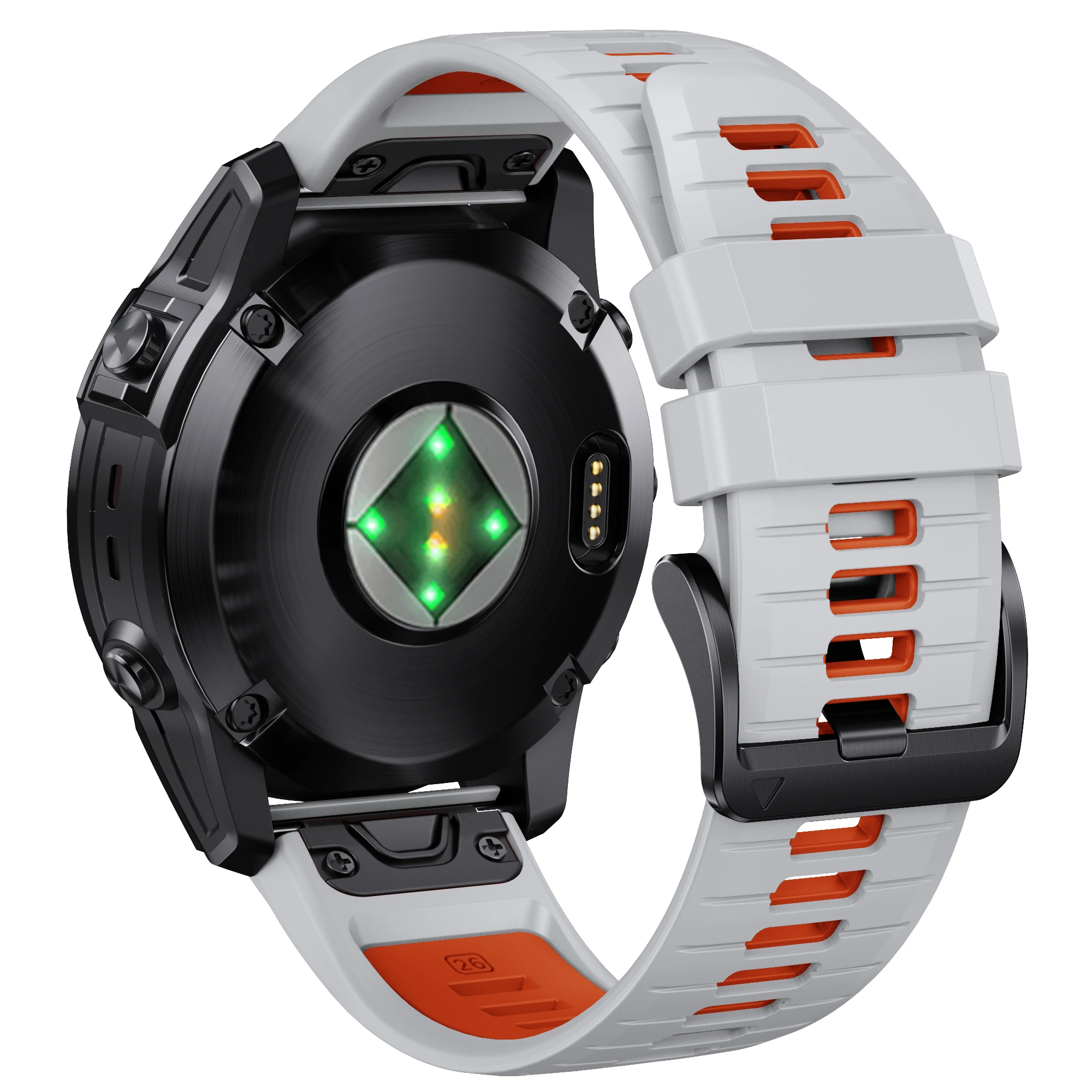 22 mm 26 mm weiches Silikonarmband für Garmin Fenix 7 7X Pro 6 6X 5 5X Plus. Entfernen Sie das Silikon-Ersatzband