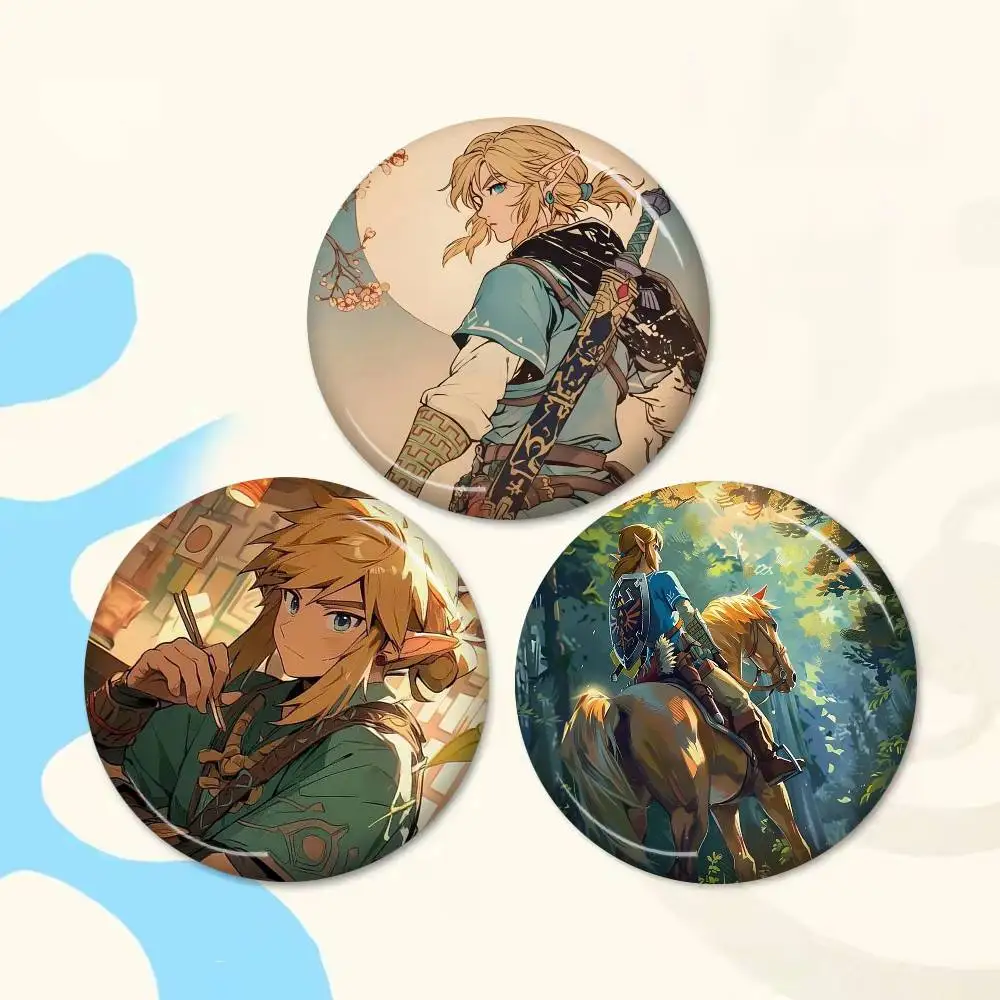 Tears Of The Kingdom Eat Ramen With Horse Game 58mm Handmade Brooch Cartoon Cosplay Badge On Backpack Jewelry Accessories Gifts