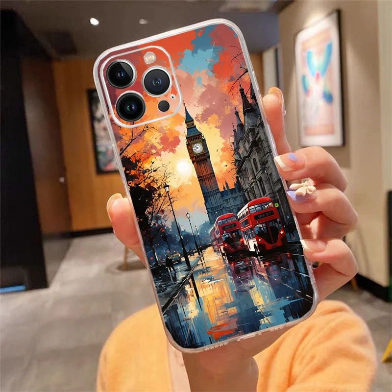 London aesthetics Phone Case Carcasa Funda For iPhone 17 Pro Max 17 Air 16 15 14 13 Pro Max 15 16 Pro 15Plus Case - view 2