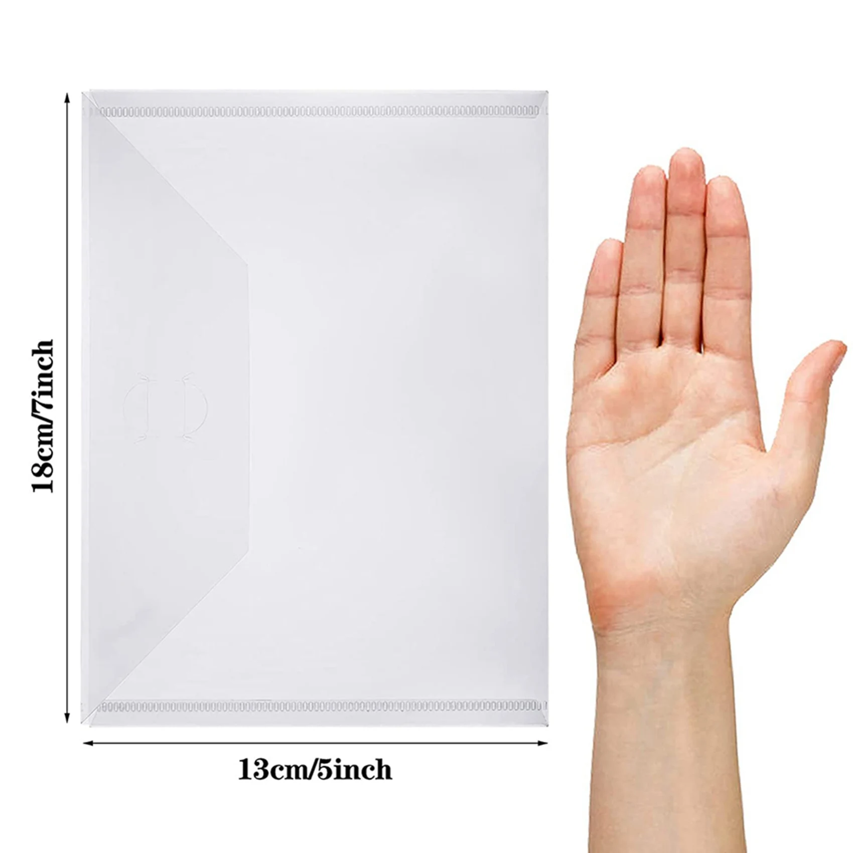 60 Pcs Clear Stamp And Die Storage Bag Resealable Storage Pocket Large Envelope Case For DIY Scrapbooking Paper Card