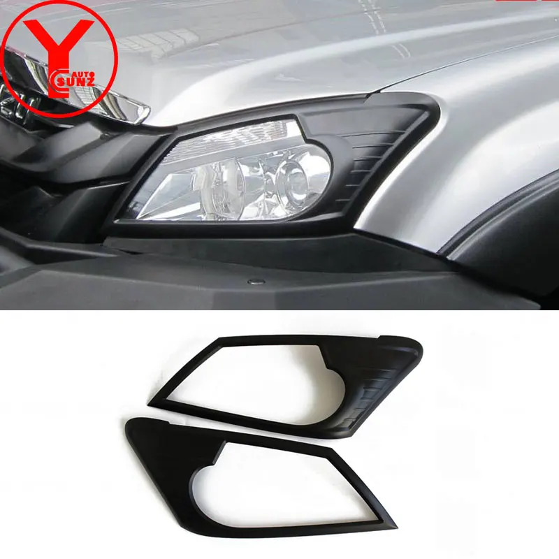 

head light cover For ISUZU MU-X 2013 2014 2015 2016 black headlight lamp hood car auto parts accessories For isuzu mux YCSUNZ