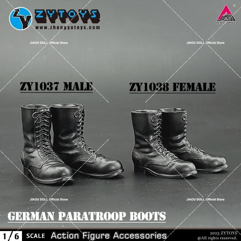 ZYTOYS ZY1024 ZY1038 1/6 bottes de Combat WWII bottes hautes militaires chaussures modèle adapté 12 ''mâle soldat figurine corps poupées jouet