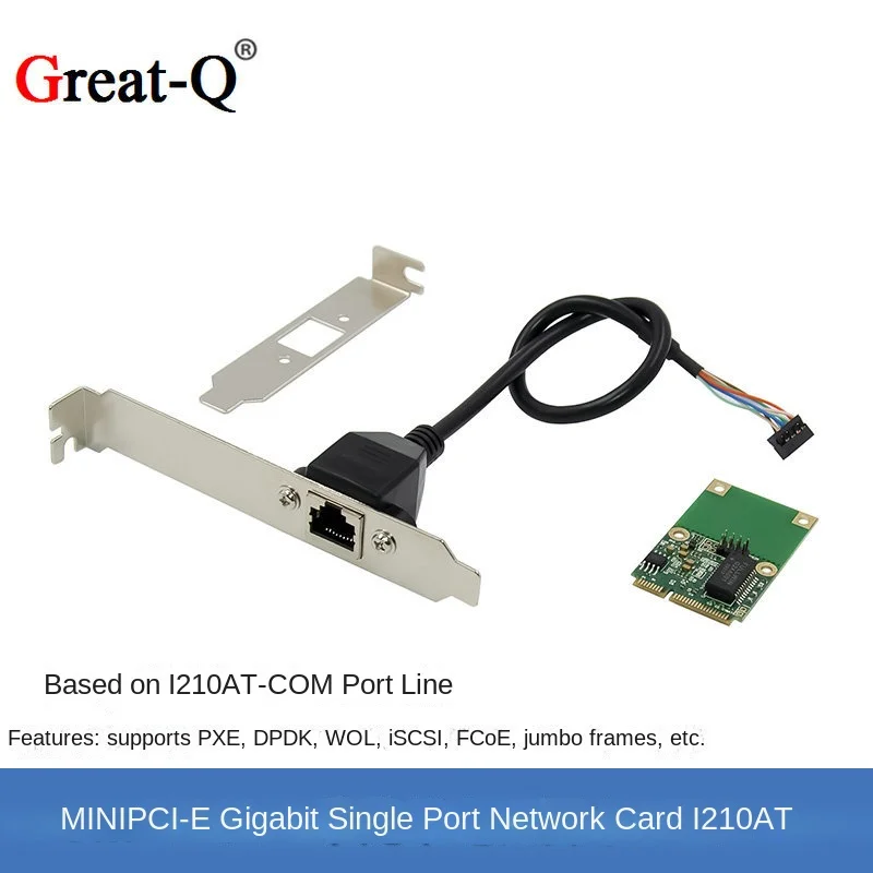 

Mini PCIe гигабитная однопортовая Серверная сетевая карта I210AT Ethernet RJ45 адаптер