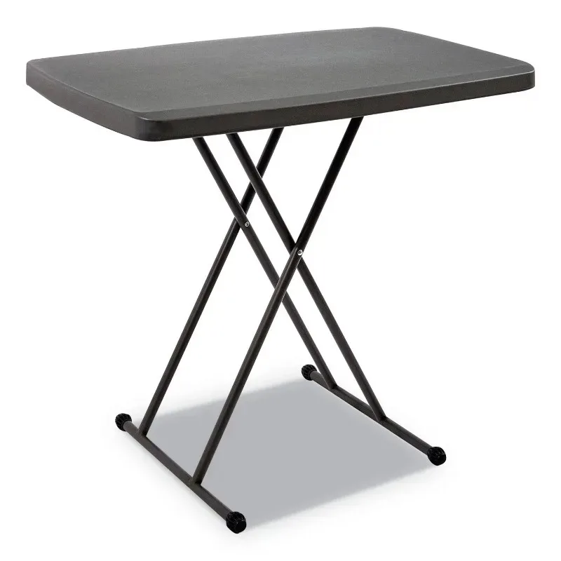 

IndestrucTable Classic Personal Folding Table, 30 x 20 x 25 to 28 High, Charcoal