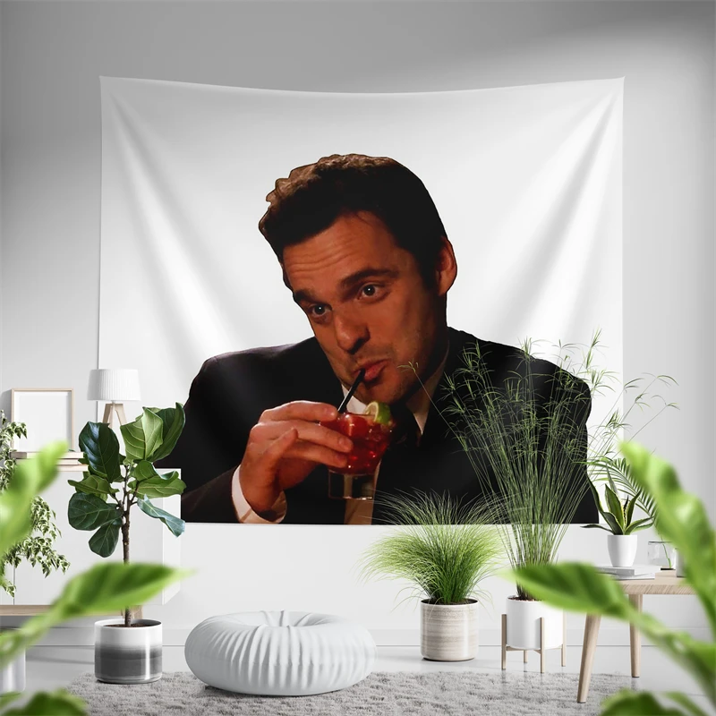 

Aertemisi Nick Miller New Girl Tapestry Wall Hanging Art for Bedroom Living Room Decor Party Backdrop