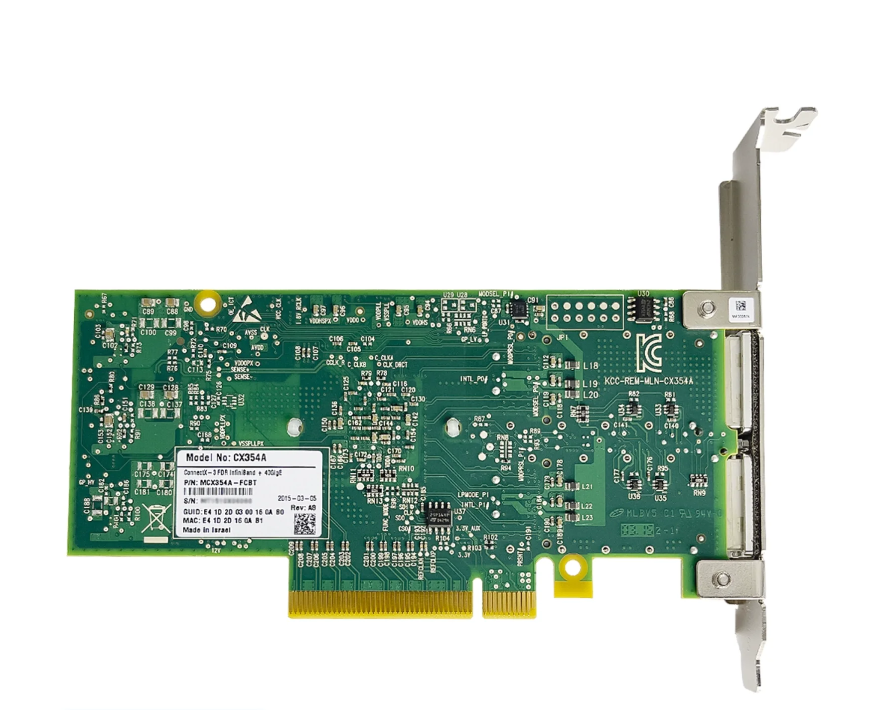 Mellanox MCX354A-FCBT ConnectX-3 Pro Dual-Port 40GbE QSFP+ محول الشبكة-PCIe 3.0 x8، FDR InfiniBand، Cisco/Dell/HP متوافق