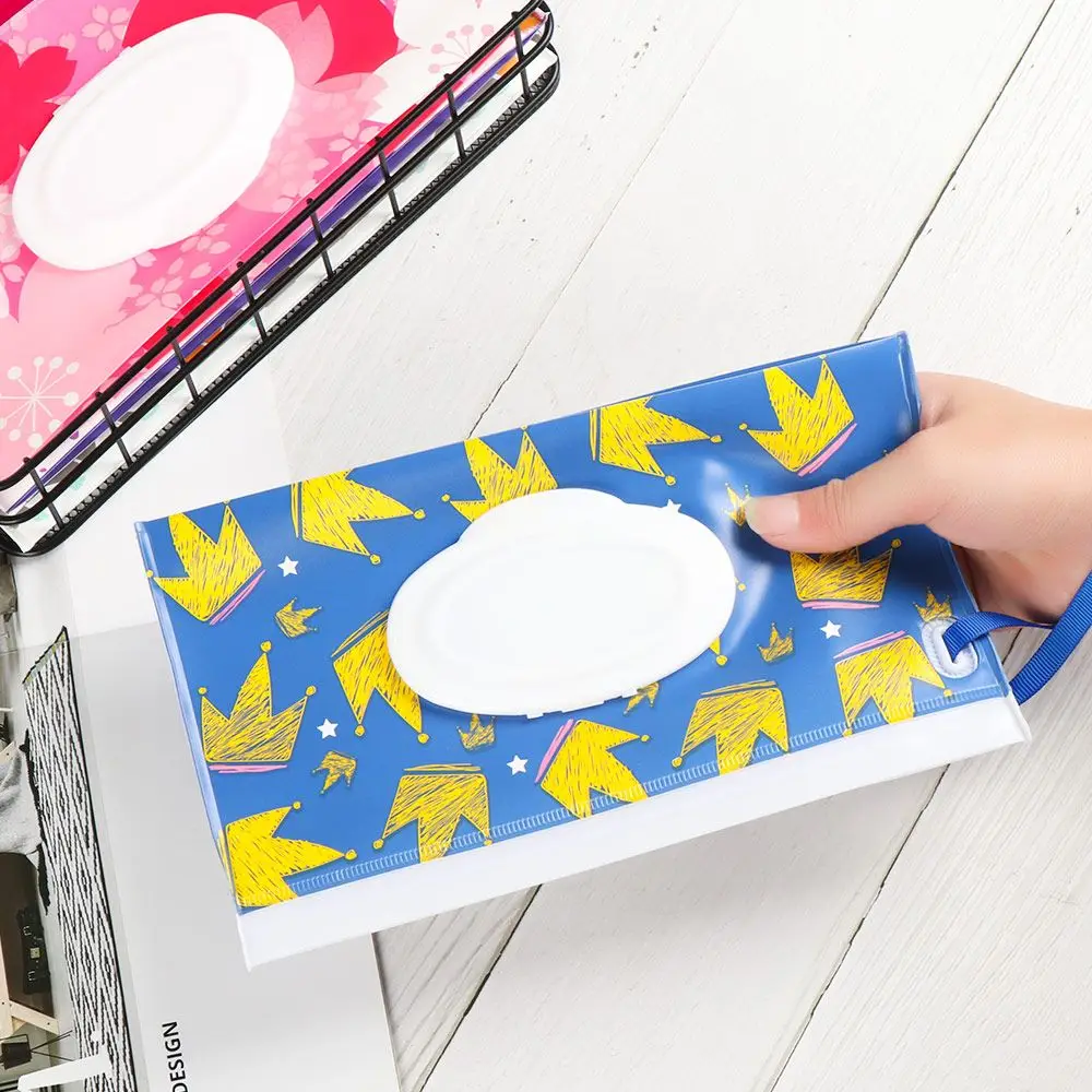 1pcs Outdoor Fashion Flip Cover Portable  Product Carrying Case Stroller Accessories Cosmetic Pouch Wet Wipes Bag Tissue Box