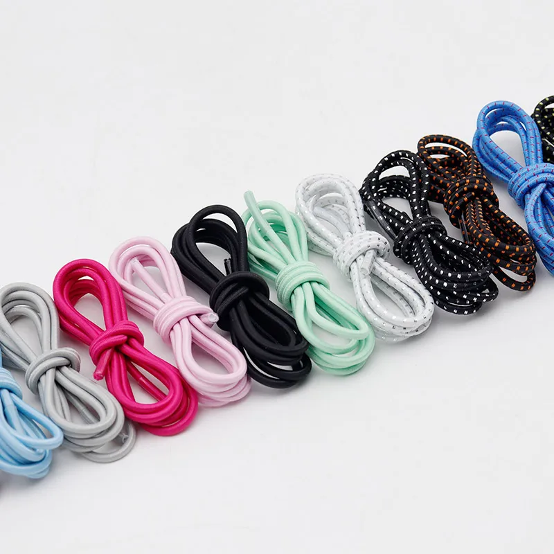 Wellace 1 Pair of Round Stretch Shoelaces 13 Colors Hoodie Custom Drawstring Shoelaces Clothing 0.3cm Wide Men and Women Laces