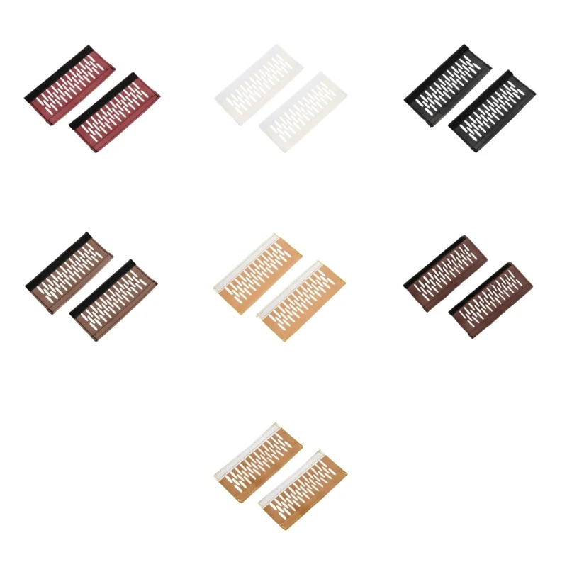 PU Leather Bag Handle Protectors, Coordinated 2-Piece Sleeve Set with Stitched Edges and Tool-Less Hook-and-Loop Closure