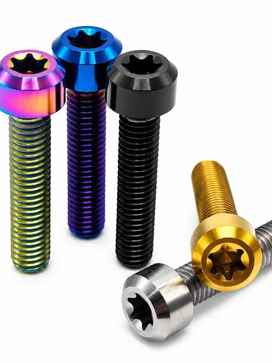 AliExpress NONE Titanium Torx Bolts M5 M6 M8x10 15 20 25 30 35 40 45 50 mm Motorcycle Bike Upgrade Screws TC4 Lightweight Anodized Fasteners