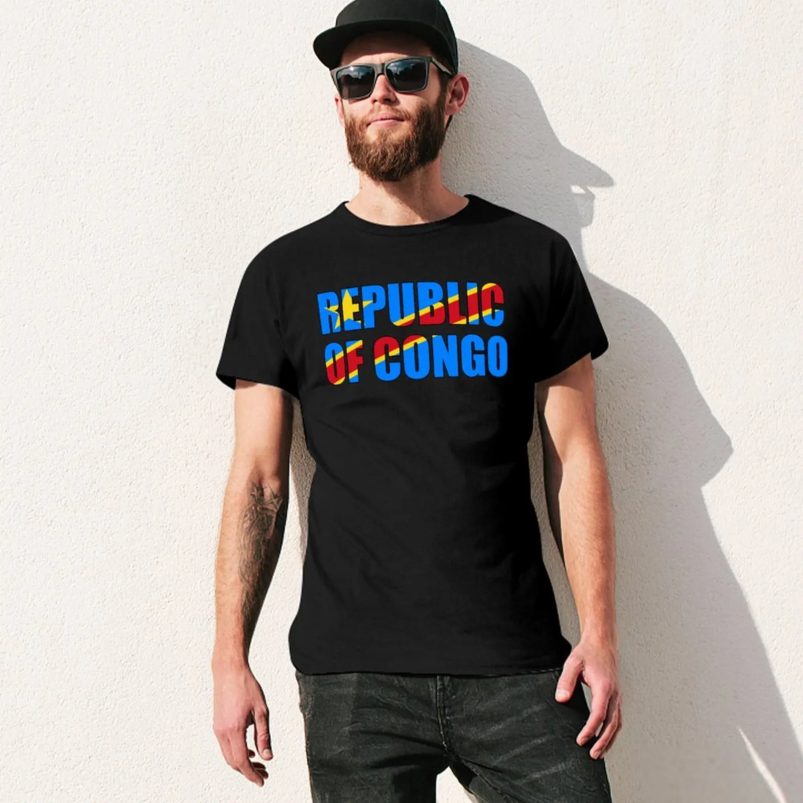 Unisex Men Democratic Republic of Congo Tshirt Tees T Shirts Women Boys 100% Cotton T-Shirt