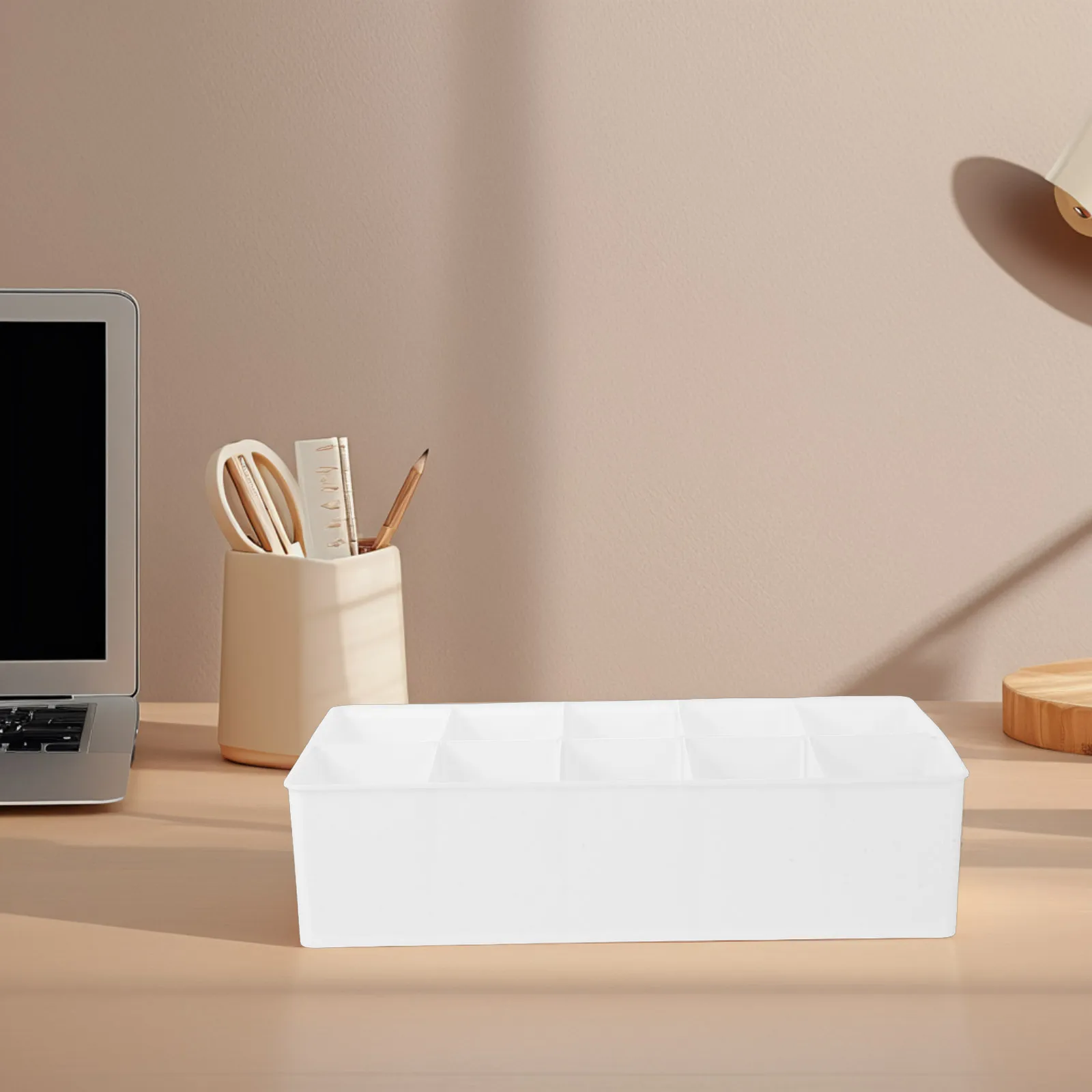 

Desktop Drawer Organizer Box Removable Dividers Cable Storage Case Multi-Grid Compartment Tray For Office Home School Desk