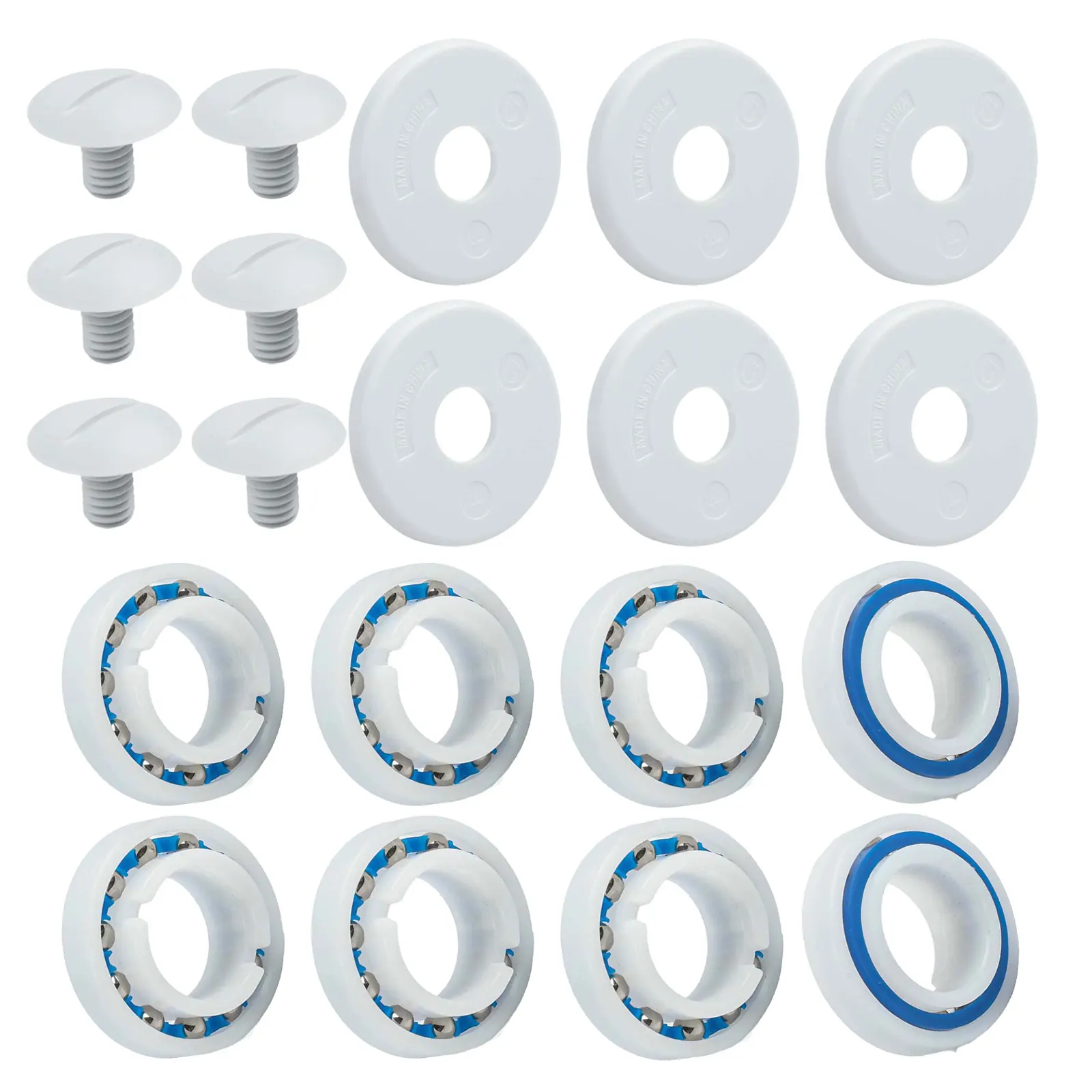 For Polaris C60 C55 Pool Cleaner Rebuild Kit For Polaris 280 180 Pool Cleaner Accessories PVC Wheel Hub Bearings Screws Washers