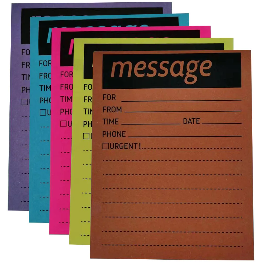 5 Books Colorful Fluorescent Memo Pads Reusable for Office Organization School Supplies Home Compact Message Pads