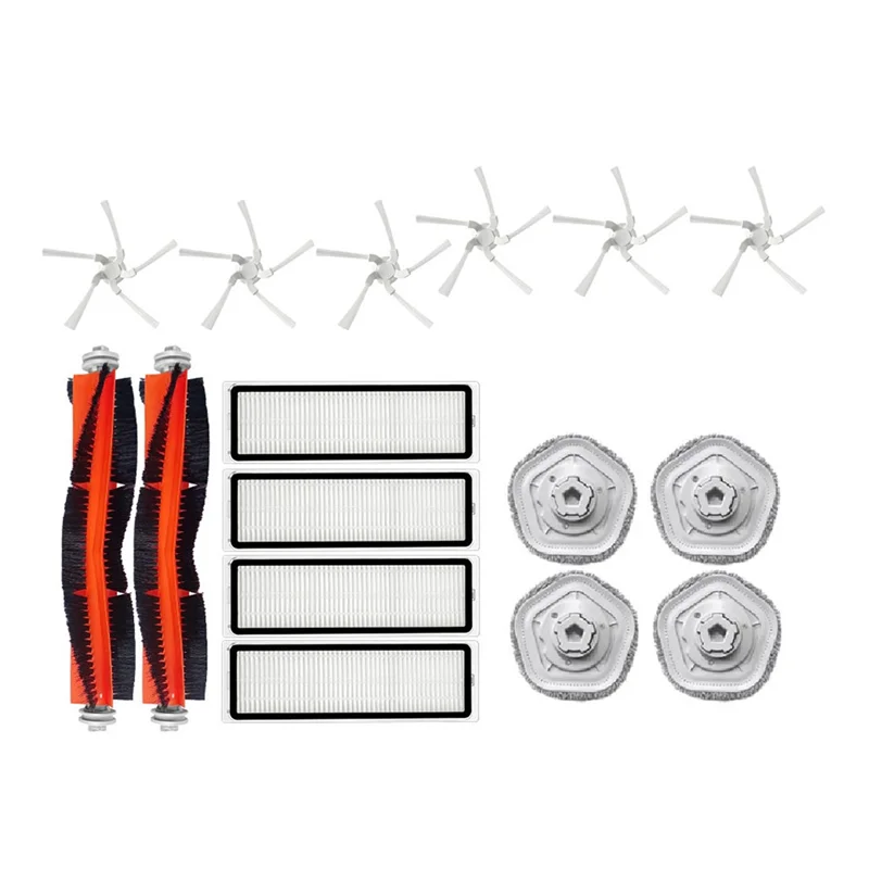 

ABUD-For Dreame Bot W10 / W10 Pro Spare Parts Main Brush Side Brush Washable Hepa Filter Mop Cloth Accessories