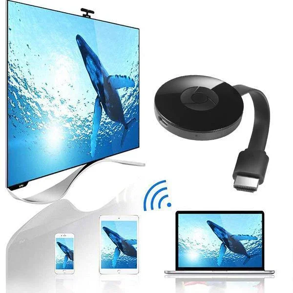 1080P Wireless Screen Projector HDMI Display Dongle Adapter WiFi Streaming Movies Shows Live TV Receiver From Phone Computer