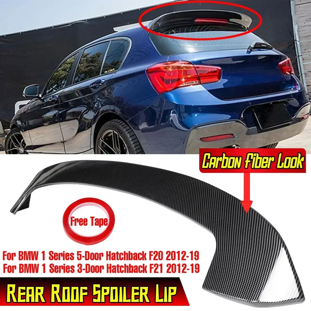 

F20 Rear Roof Spoiler Lip Wing For BMW F20 F21 116i 118i 120i 125i M135i M140i 3Dr 5Dr Hatchback 2012-2019 Rear Trunk Spoiler