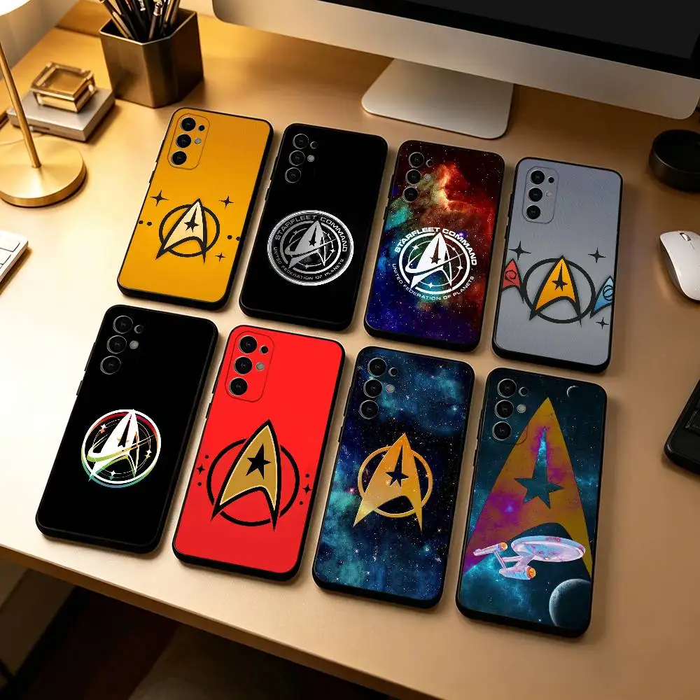 Hot Star T-Trek S-Ship Phone Case Black Silicone Soft For Samsung S25,S24,S21,S22,S23,S30,Ultra,S20,Plus,Fe,Lite