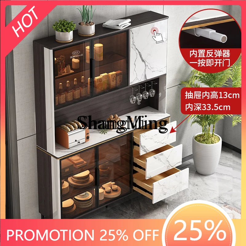 FG good-looking  light luxury rock slab dining side cabinet against the wall high cabinet household storage cabinet