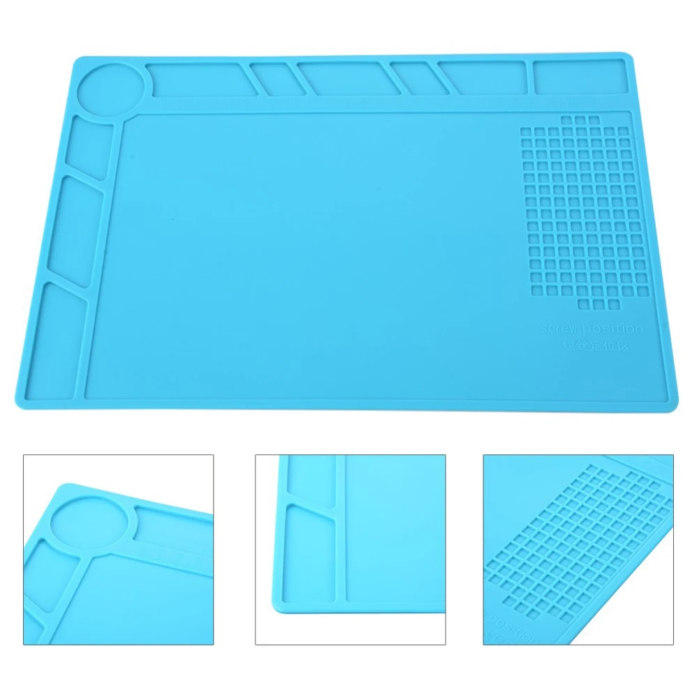 

Silicone Repair Mat Heat Insulation Working Pad for Soldering Iron Small Parts Non Slip Professional Use
