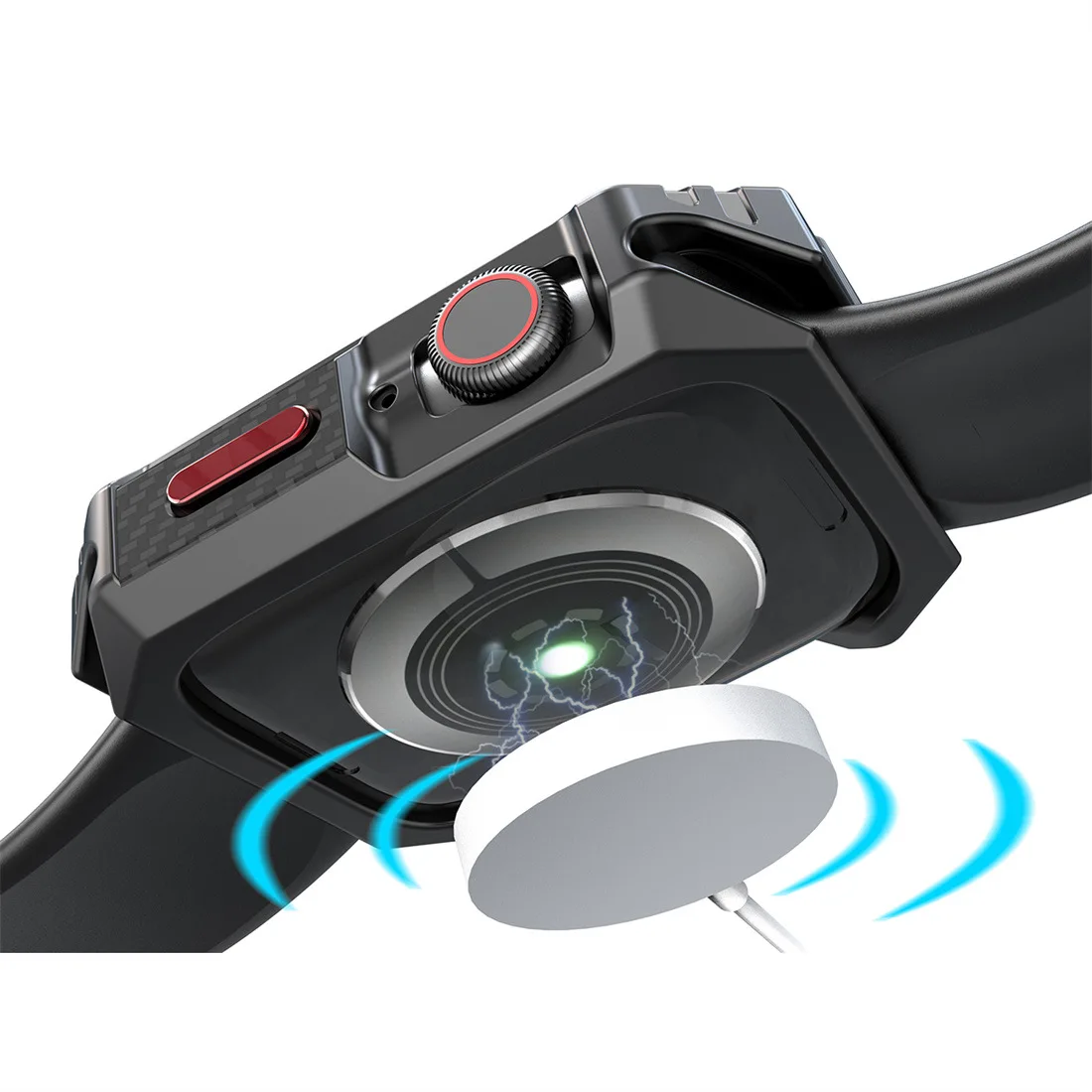 Бронированный защитный чехол из ТПУ для Apple iWatch, чехол 45 мм, 44 мм, 40 мм, аксессуары, защита из углеродного волокна, серия 10, 42 мм, 46 мм