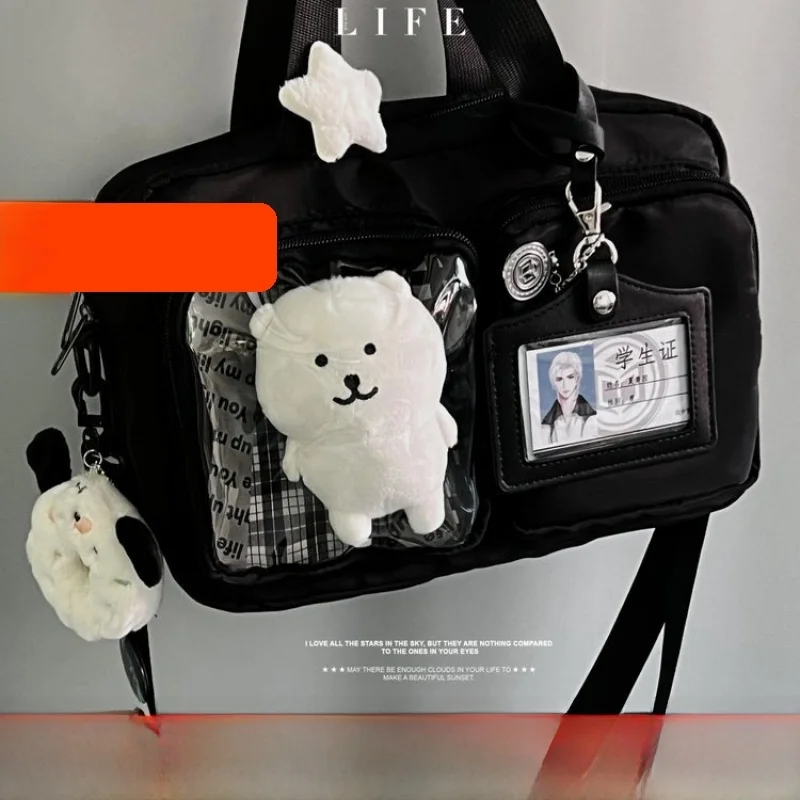 2025 New Commuter Women's Crossbody Bag Single Shoulder Handbag Large Capacity Transparent Anime Bag Daily Use Versatile Purse