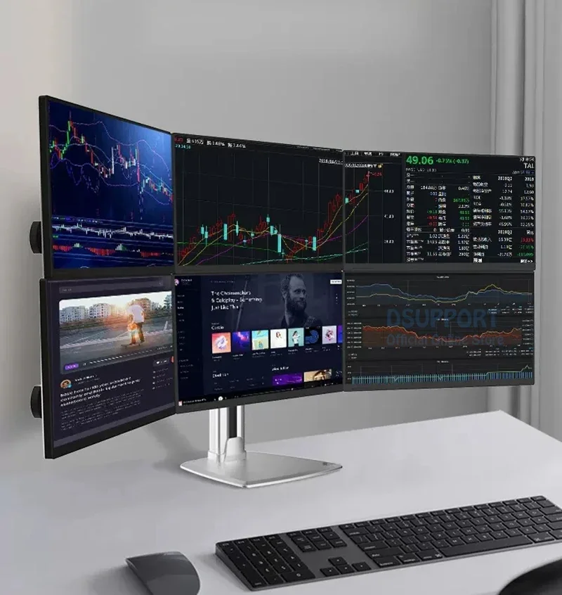 

Новая шестиручевая подставка для ЖК-монитора со светодиодной подсветкой, алюминиевый сплав, 24–32 дюйма, настольная подставка, регулировка высоты с полным движением, максимальная нагрузка 15 кг