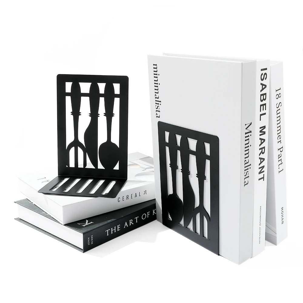 hollow out metal bookends projeto hourglass bookends para casa escritorio rolhas decorativas porta livros 01